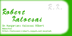 robert kalocsai business card