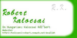 robert kalocsai business card